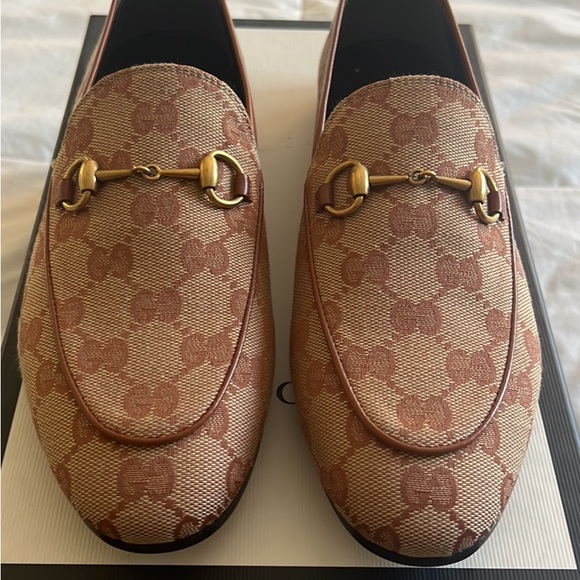 GUCCI BRAND NEW Authentic GG Canvas Loafers - Size 8 - Picture 1 of 5